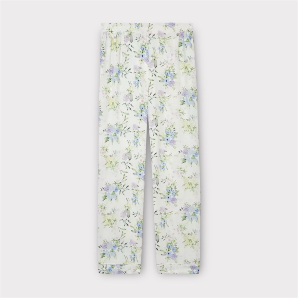 THE KOOPLES French Luxury Brand Floral Print Pant